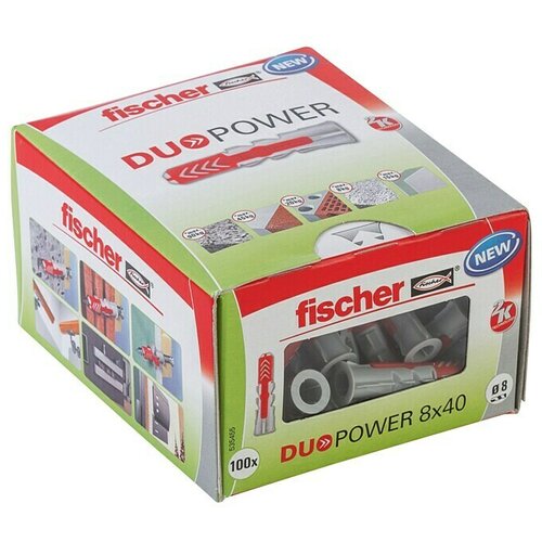 Fischer Duopower Asortiman tipli LD (Promjer tiple: 8 mm, Duljina tiple: 40 mm, 1 Kom., S rubom, Prikladno za: Svi građevni materijali) Cijene