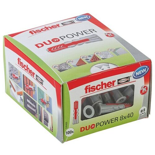 Fischer Duopower Nabor zidnih vložkov LD (Premer zidnega vložka: 8 mm, Dolžina zidnega vložka: 40 mm, Z robom, Primerno za: Vsi gradbeni materiali, 1 kos) Cene