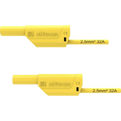 Schützinger VSFK 8700 / 2.5 / 100 / GE varnostni merilni kabel 4 mm moški konektor 4 mm moški konektor 100.00 cm rumena 1 kos, (20423098) Cene