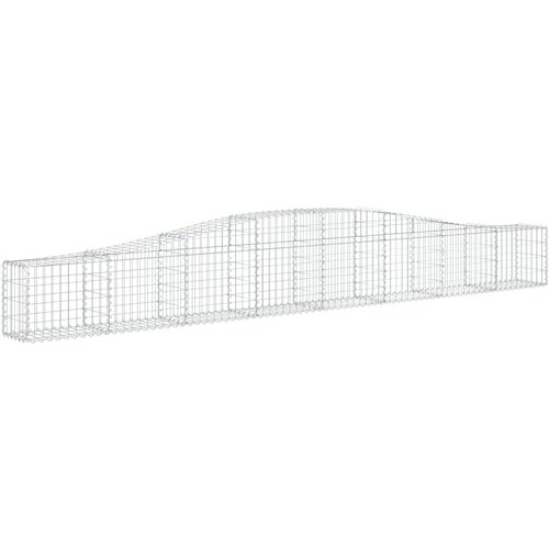 vidaXL Obokana gabionska košara 400x30x40/60 cm pocinkano železo, (20758457) Cene