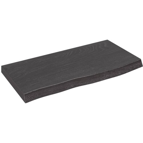 vidaXL Zidna polica tamnosiva 60 x 30 x 4 cm od obrađene hrastovine Cijene