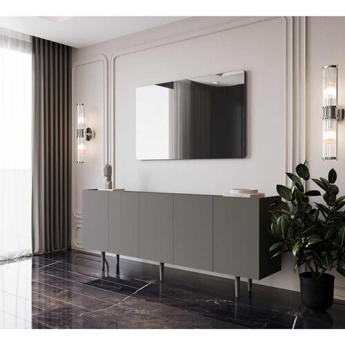 Hanah home komoda Capella 180, 180 cm, siva Cene