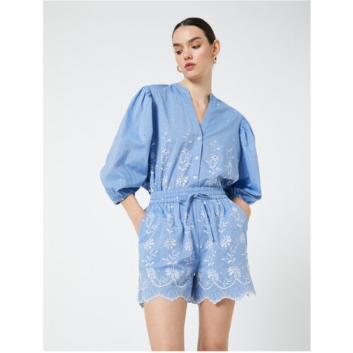 Koton Shorts - Blue - Normal Waist Slike