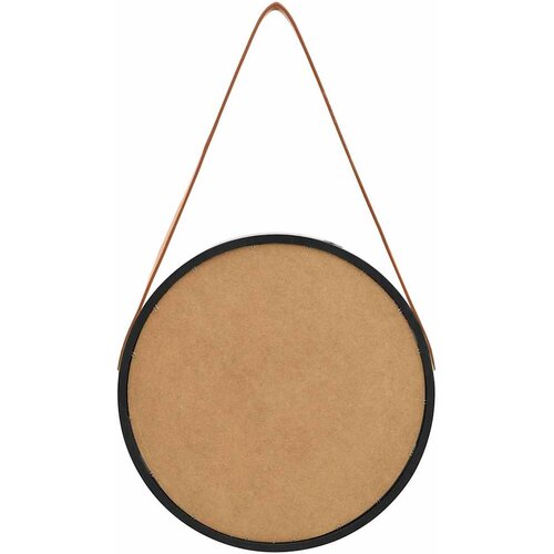  Zidno ogledalo s trakom 40 cm crno Slike