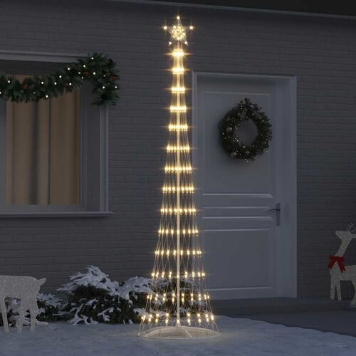  LED božićno drvce s 290 LED svjetlima Topla bijela 250 cm Metal Cene