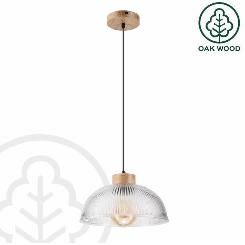  Visilica na sajli PIA 1xE27/60W/230V, prečnik 30 cm, hrast Slike