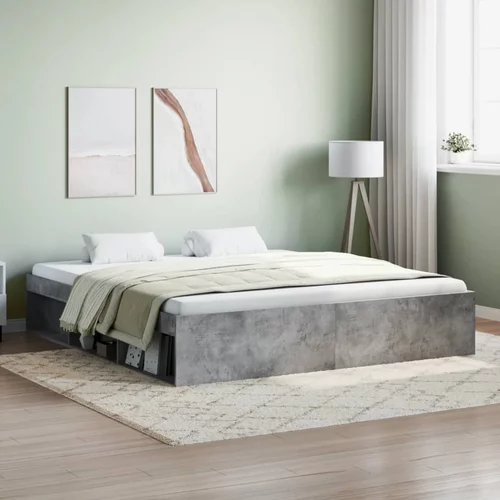  kreveta siva boja betona 180 x 200 cm veliki bračni