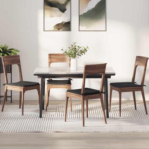 vidaXL Jastučići za sjedenje 4 pcs Crna 40 x 40 x 3 cm Cene