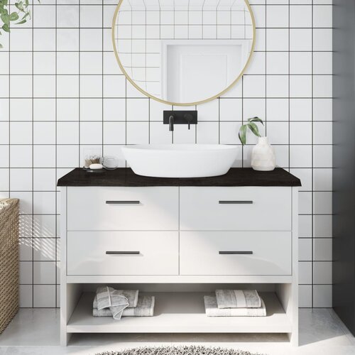 vidaXL Kupaonska radna ploča tamnosmeđa 120x60x(2-4) cm tretirano drvo Cijene