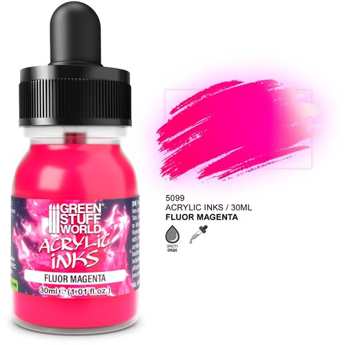 Green Stuff World Fluorescent Acrylic Ink - Magenta Cene