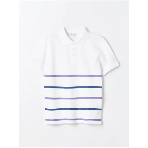 LC Waikiki Polo Neck Striped Short Sleeve Boy's T-Shirt