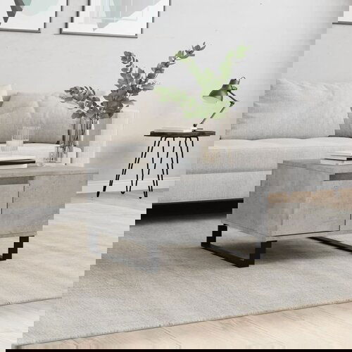 The Living Store Klubska mizica betonsko siva 55x55x36,5 cm inženirski les - Klubska Mizica, (21503301) Cene