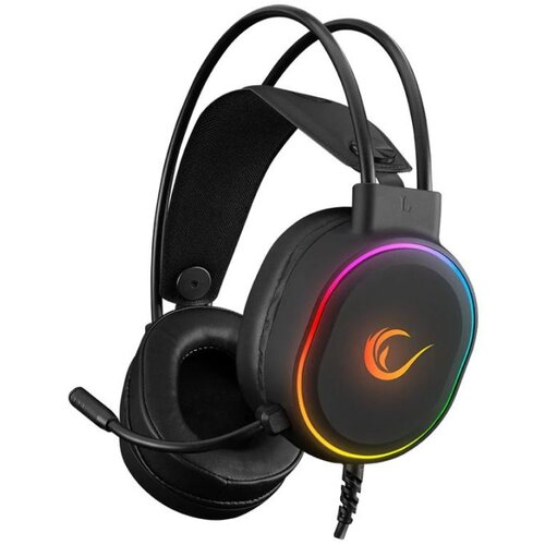  Slušalice sa mikrofonom gaming RAMPAGE ROGUE BLACK USB RGB Led Gaming Headset with Long flexible Microphone. In Line Control, 36 Cijene