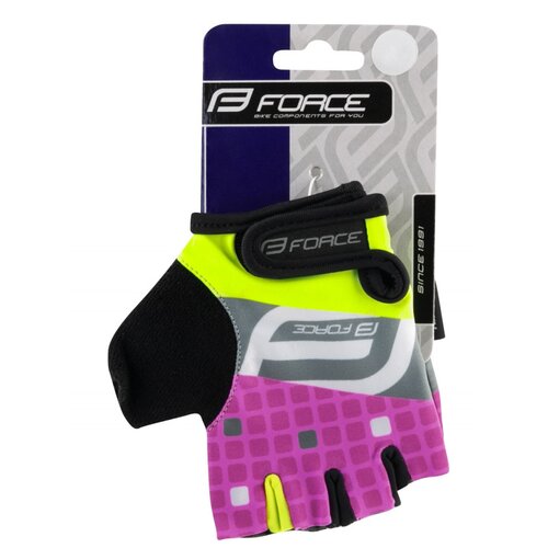 Rukavice DEČIJE FORCE SQUARE fluo-roze - L Slike