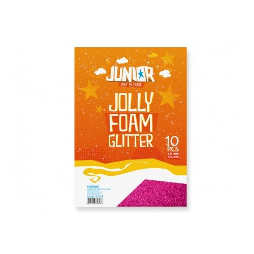 Jolly glitter foam, eva pena sa šljokicama, roze, A4, 10K ( 134137 ) Slike