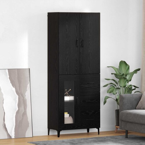  Highboard Crni hrast 69,5 x 34 x 180 cm Konstruirano drvo Cijene
