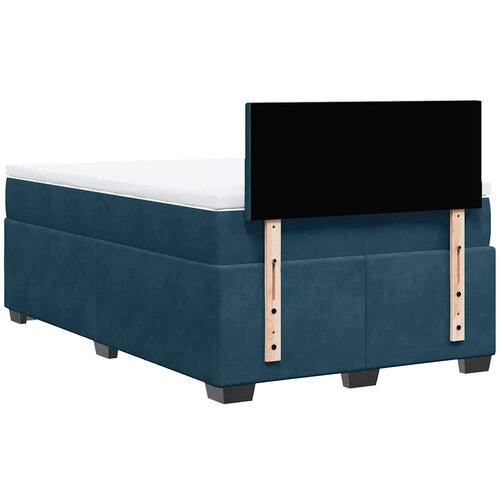 Box spring krevet s madracem tamnoplavi 120 x 200 cm bar&amp;scaron;unasti Slike
