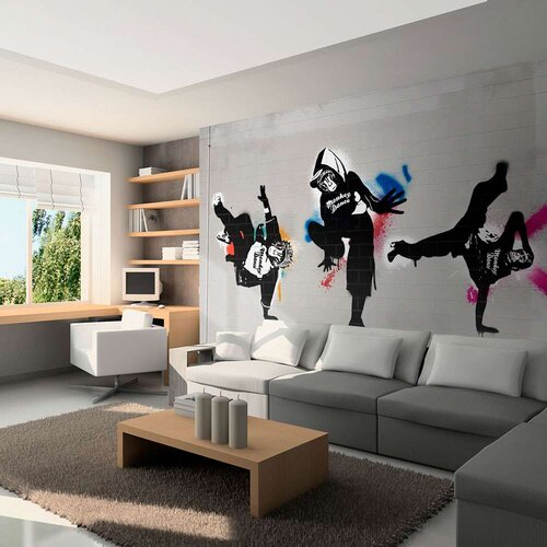  Tapeta - Monkey dance - street art 200x154 Slike