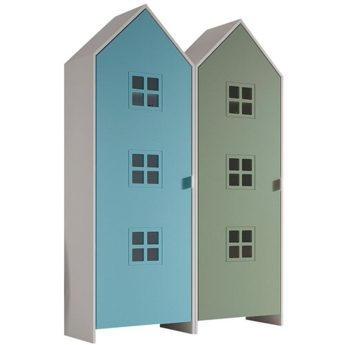 Vipack Zelena/svijetlo plava dječja garderoba 115x171,5 cm CASAMI BRUGES – Cijene