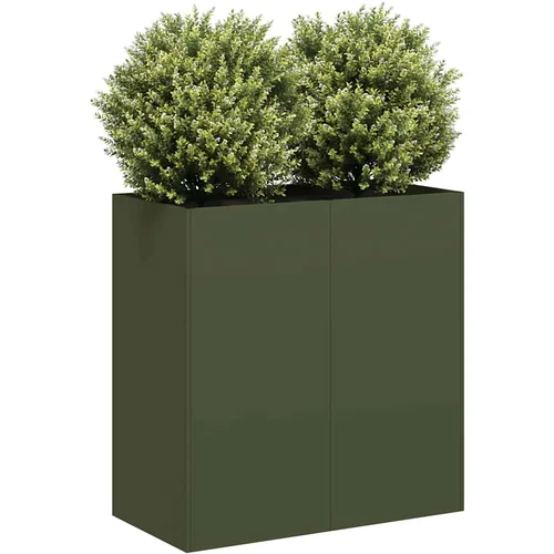 vidaXL Sadilnik Olive Green 80x40x80 cm Hladno valjano jeklo