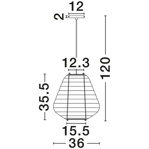 Nova Luce Bela lanena viseča svetilka &amp;oslash; 36 cm Linnet &amp;ndash; Slike