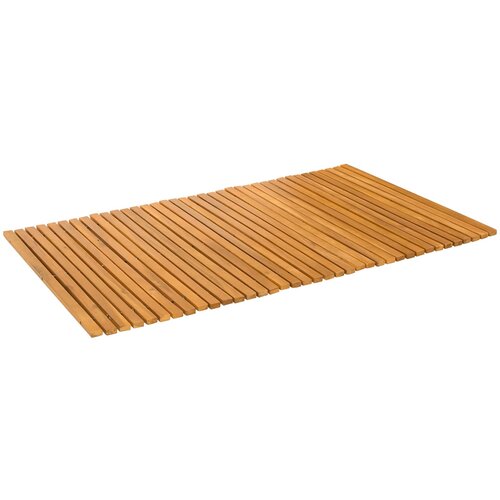  Prostirka za kupanje Smeđa 100 x 60 cm Čvrsto drvo akacije Slike