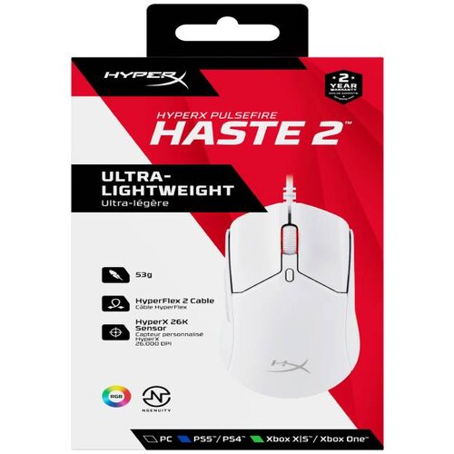 Hyperx Pulsefire Haste 2Gaming Mouse (White) Cijene