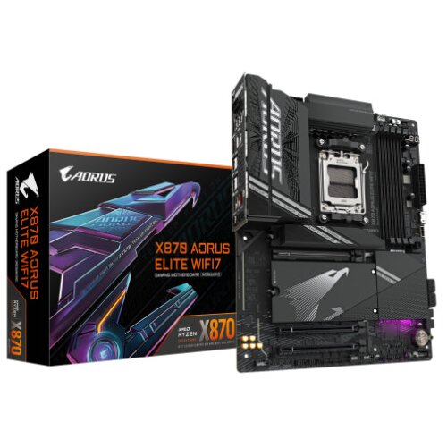 Gigabyte matična ploča amd AM5 X870 chipset, 4x DDR5 with amd expo memory module support, ultra-fast Storage:4x M.2 slots, including 3x pcie 5.0 x4, dual USB4 typ Slike