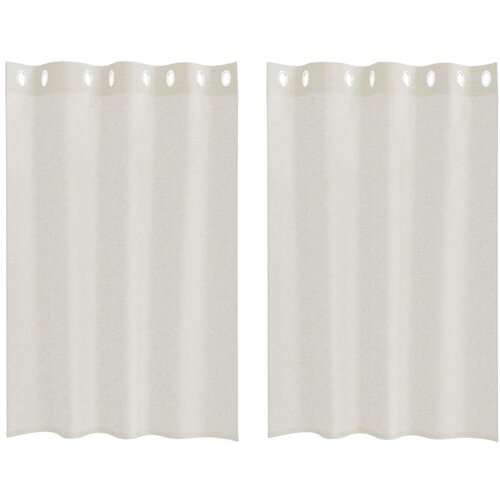 vidaXL Voile zavesa z zavesami 2 pcs krema 140 x 140 cm Poliester, (5000149429) Cene