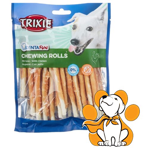 Trixie dog Denta Fun Chewing Rolls With Chicken 240g/30 Kom, Poslastica Za Pse Cene