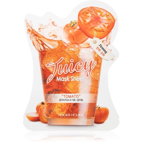 Holika Holika Juicy Mask Sheet Tomato učvrstitvena maska iz platna za konture obraza 20 ml Slike