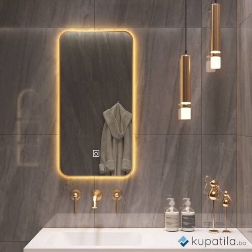  Ogledalo LED 400x800mm zlatni ram Nidda Eckle Slike