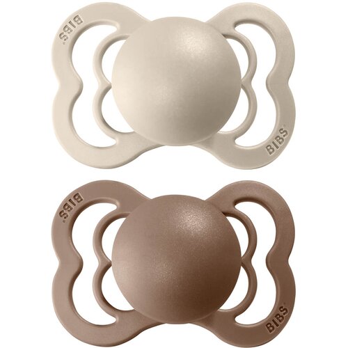 Bibs Supreme Natural Rubber Size 1: 0+ months duda Vanilla / Dark Oak 2 kos Cene