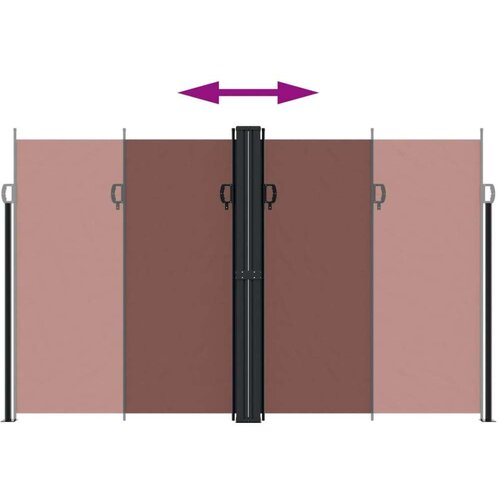 VidaXL Bočna tenda na uvlačenje smeđa 200 x 600 cm Slike