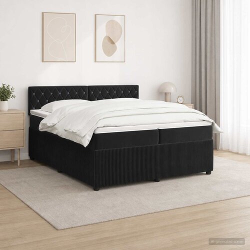 Boxspring krevet s madracem Crna 200 x 200 cm Bar&scaron;un Cijene