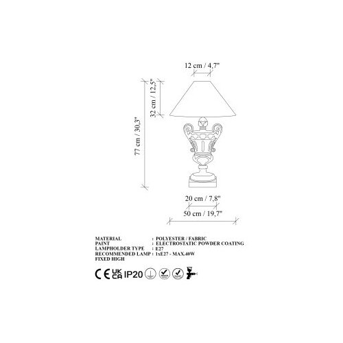 Opviq ELEGANZE-5334 goldlight brown table lamp Cene