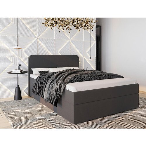 MID.YOU POSTELJA Z VZMETNICO 140 cm x 200 cm , tekstil antracit Cene