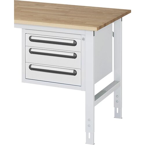 RAU Spodnji predalnik, 3 predali, ŠxVxG 480 x 395 x 600 mm, svetlo sive barve Cene
