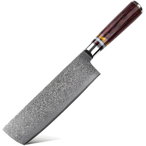  Damaskovski kuhinjski nož KA-20051 - Cleaver / Smeđa KP20051 Cene