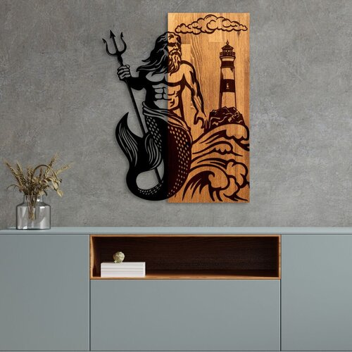 Wallity zidna dekoracija poseidon, 45 x 58 cm, smeđa Cene