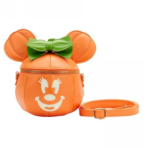 Loungefly Disney Glow Face Pumpkin Minnie Figural Crossbody Bag Cene