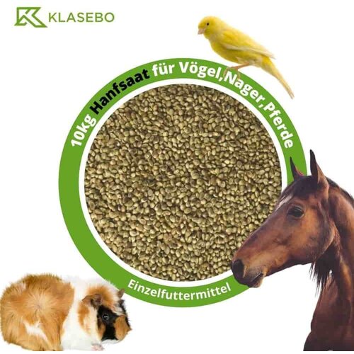 KLASEBO Konopljino seme 10kg za ptice, glodalce in konje bogato z ma&scaron;čobami, vitamini, minerali, brez THC, (5000090441) Cene