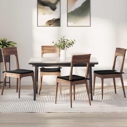  Jastučići za sjedenje 4 pcs Crna 40 x 40 x 3 cm Baršun Cene