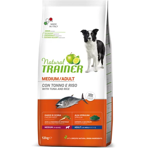 Trainer Natural Dog Trainer Natural Adult Medium tunjevina, riža i spirulina - Ekonomično pakiranje: 2 x 12 kg