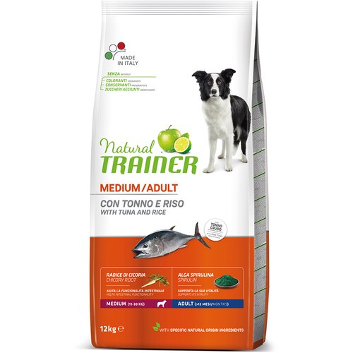 Natural trainer Trainer Natural Adult Medium tunjevina, riža i spirulina - Ekonomično pakiranje: 2 x 12 kg Cijene