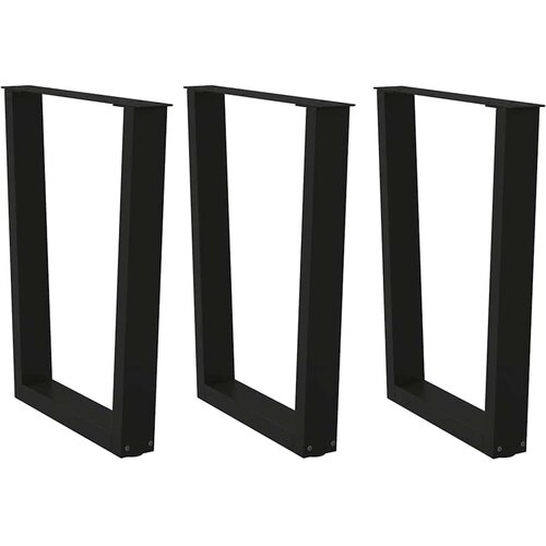 vidaXL Noge jedilne mize V-oblike 3 kosi črne 70x(72-73,3) cm jeklo, (21828637) Cene