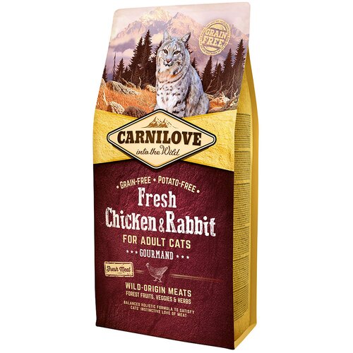 Carnilove Adult Cat svež pi&scaron;čanec & zajec - 6 kg Cijene