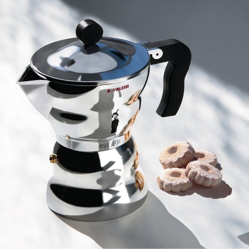 Alessi kafetiera espresso moka 8003299966745 3 skodelice Slike