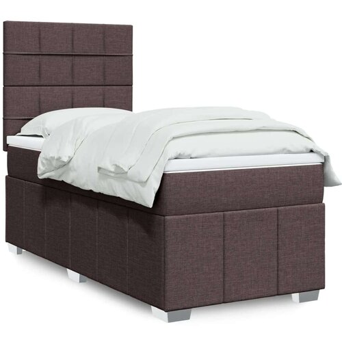 vidaXL Krevet s oprugama i madracem tamnosmeđi 100 x 200 cm od tkanine Cijene
