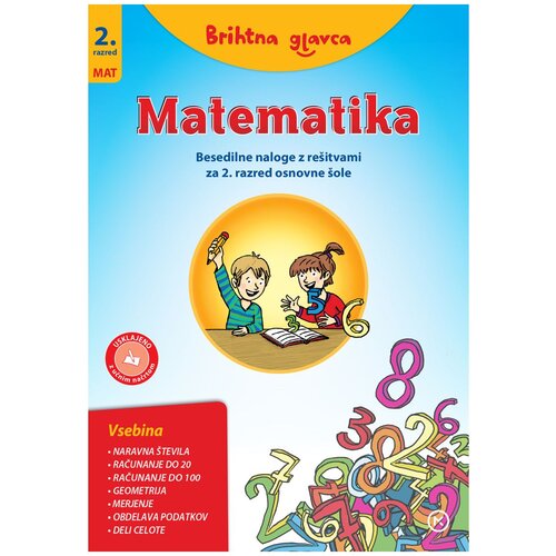Mladinska Knjiga Brihtna glavca-matematika 2 besedilne naloge Slike